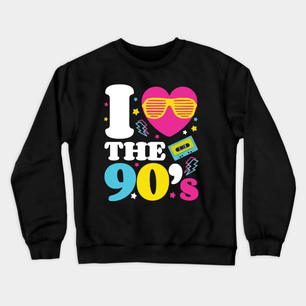 I Love The 90s Crewneck Sweatshirt by LEMOUS TEES